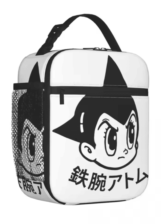 Astro Boy Anime White Insulated Lunch Bag