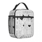 Anime Astro Boy Printed White Insulated Lunch Bag