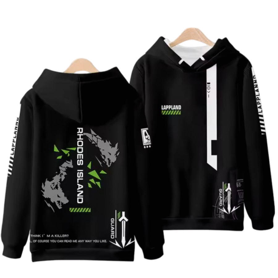 Anime Arknights Rhodes Island Lappland Hoodie Anime Arknights Rhodes Island Lappland Hoodie