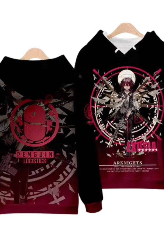 Anime Arknights Exusiai Long Sleeve Hoodie