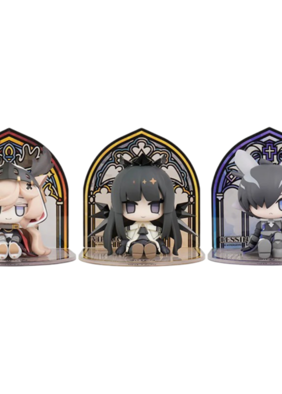 3Pcs Anime Arknights Viviana And Virtuosa With Lessing Action Figure Toy