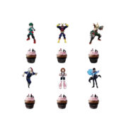 12Pcs Anime My Hero Academia Birthday Party Cake Decorations