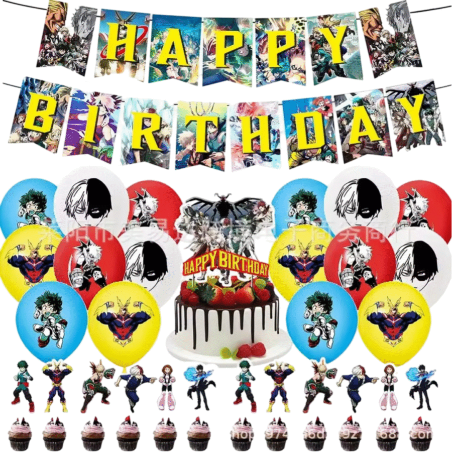 Anime My Hero Academia Birthday Party Decorations Set Anime My Hero Academia Birthday Party Decorations Set