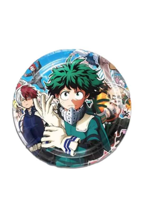 10Pcs Anime My Hero Academia Plate Birthday Party Decorations