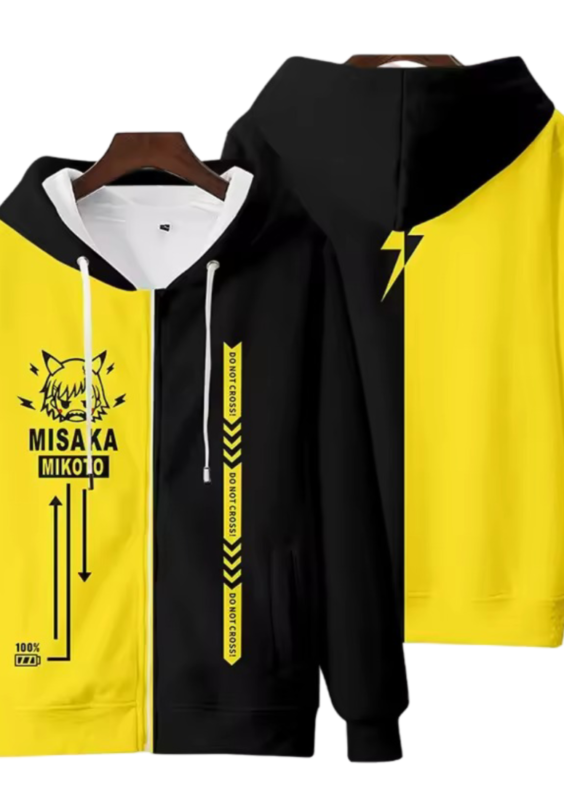 A Certain Magical Index Misaka Mikoto Anime Zipper Hoodie