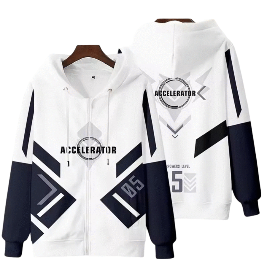 A Certain Magical Index Anime Accelerator Casual Zipper Hoodie A Certain Magical Index Anime Accelerator Casual Zipper Hoodie