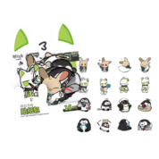 16Pcs/set Anime Arknights Monday Again Stickers