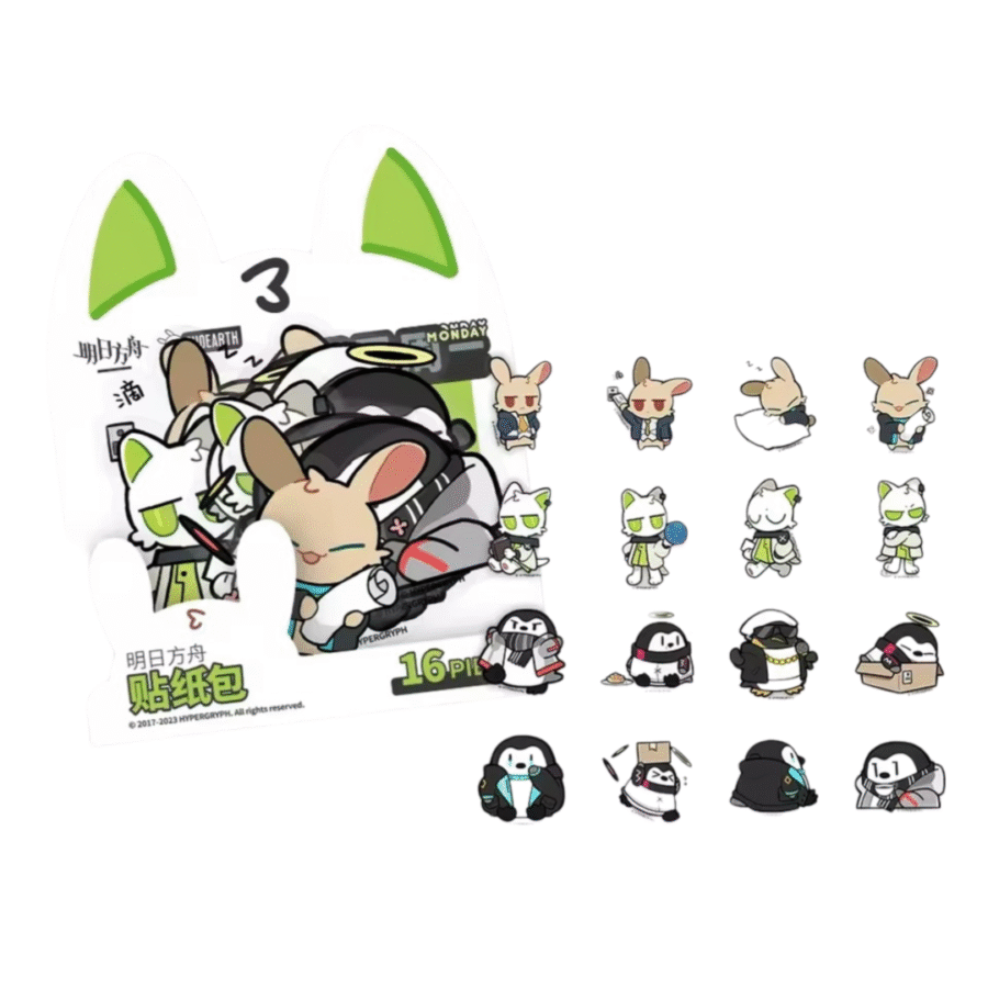 16Pcs/set Anime Arknights Monday Again Stickers 16Pcs/set Anime Arknights Monday Again Stickers