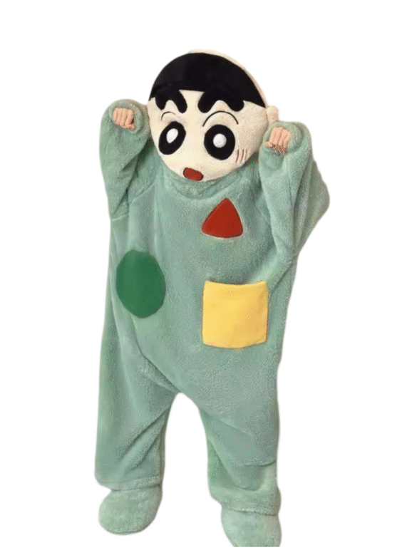 Anime Crayon Shin-Chan Winter Green Pajamas