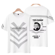 Anime A Certain Magical Index Accelerator Short Sleeve White T-Shirt