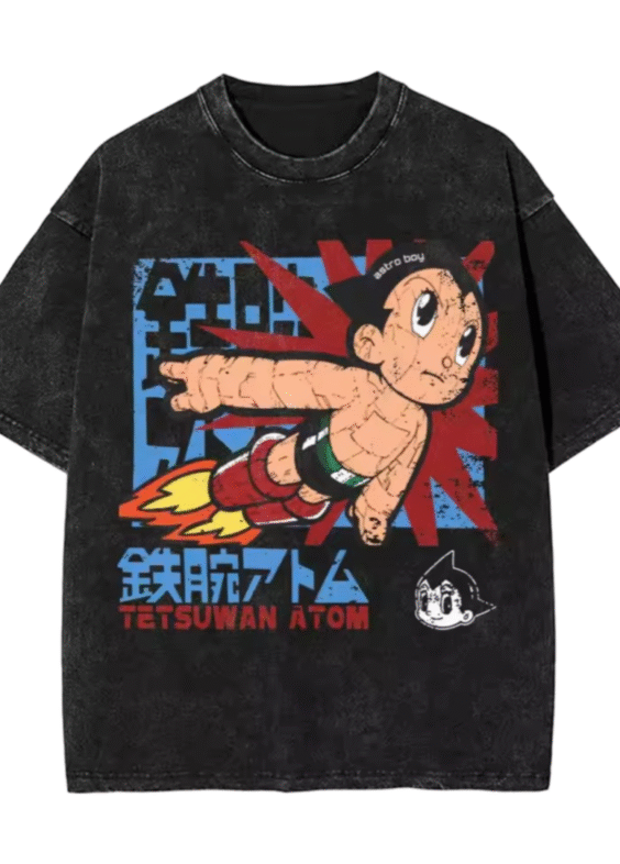 Anime Astro Boy Mighty Atom Short Sleeve T-Shirt