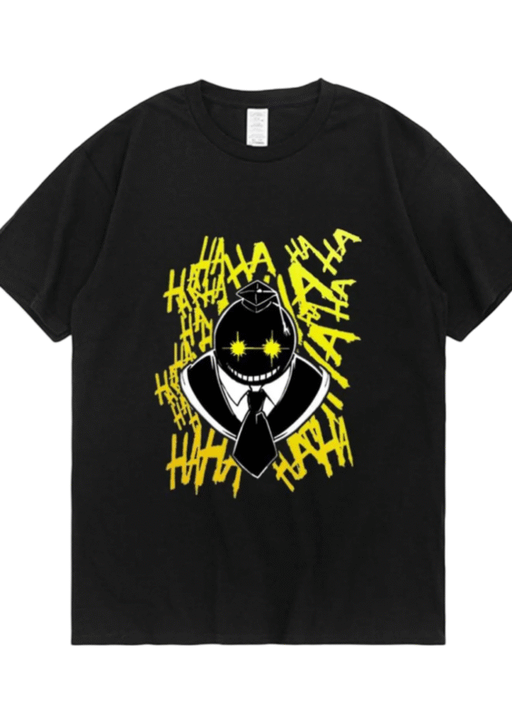 Anime Assassination Classroom Koro-Sensei Short Sleeve Black T-Shirt