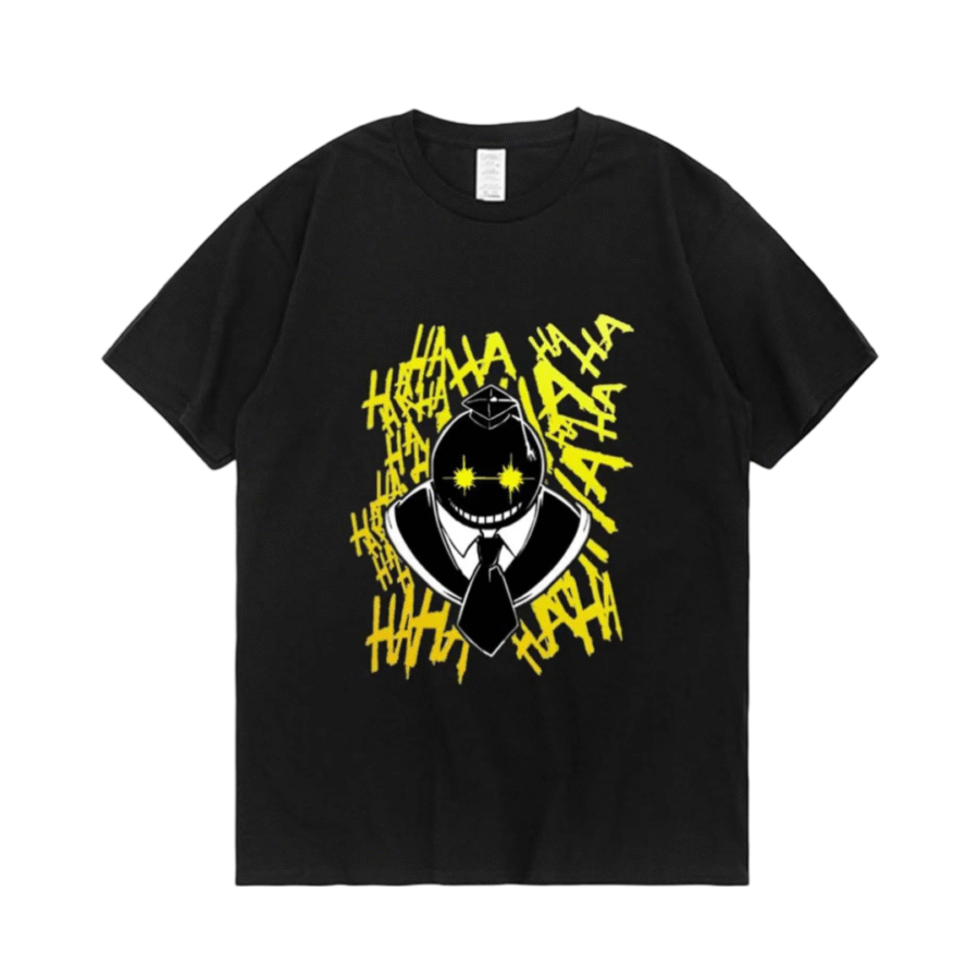 Anime Assassination Classroom Koro-Sensei Short Sleeve Black T-Shirt Anime Assassination Classroom Koro-Sensei Short Sleeve Black T-Shirt