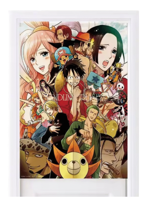 Anime One Piece Character Door Curtains