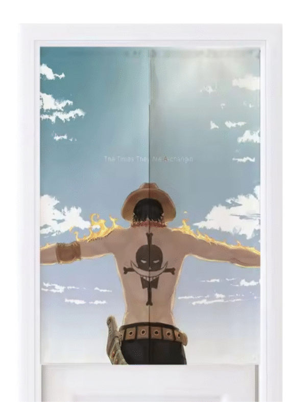 Anime One Piece Portgas D. Ace Door Curtains