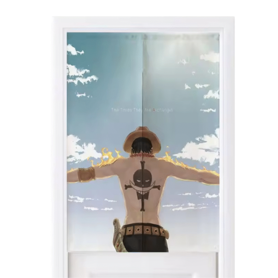 Anime One Piece Portgas D. Ace Door Curtains Anime One Piece Portgas D. Ace Door Curtains