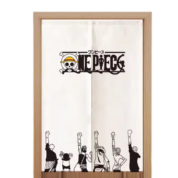 Anime One Piece Crew Silhouette Black And White Door Curtains