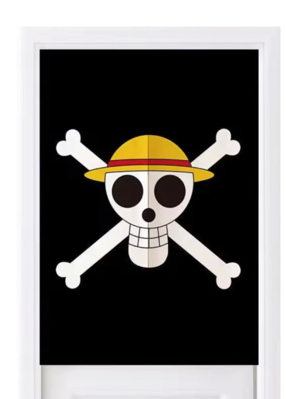 Anime One Piece Straw Hat Pirates Flag Door Curtains