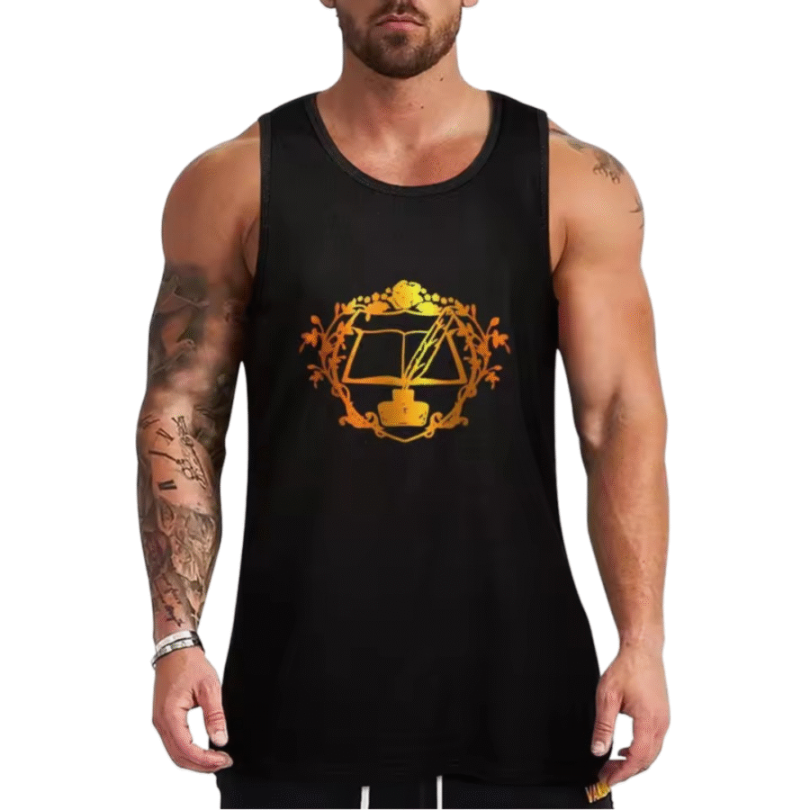 Anime Ascendance Of A Bookworm Rozemyne Workshop Sleeveless Gym T-Shirt For Men Anime Ascendance Of A Bookworm Rozemyne Workshop Sleeveless Gym T-Shirt For Men