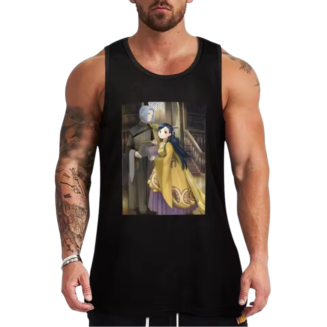 Anime Ascendance Of A Bookworm Rozemyne And Ferdinand Sleeveless T-Shirt For Men Anime Ascendance Of A Bookworm Rozemyne And Ferdinand Sleeveless T-Shirt For Men