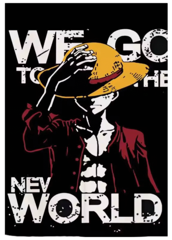 Anime One Piece Monkey D. Luffy Printed Door Curtains