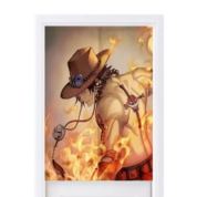 Anime One Piece Portgas D. Ace Printed Door Curtains