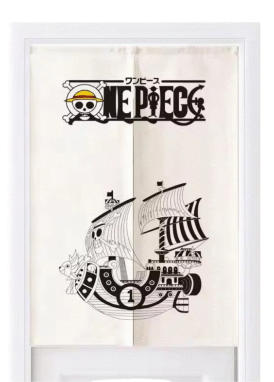 Anime One Piece Thousand Sunny Door Curtains
