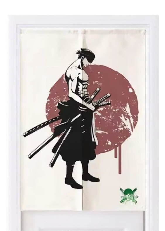 Anime One Piece Roronoa Zoro Printed Door Curtains