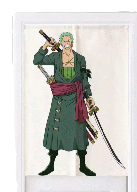 Anime One Piece Roronoa Zoro Door Curtains
