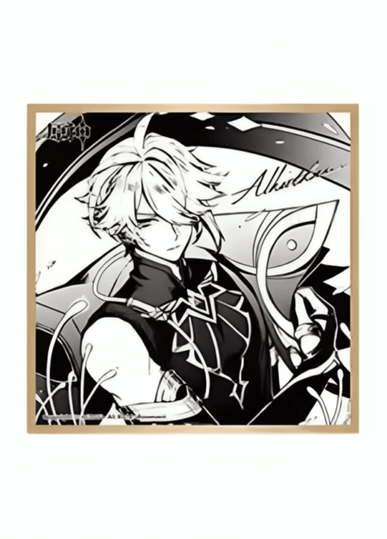 Anime Genshin Impact Alhaitham Black And White Shikishi Board