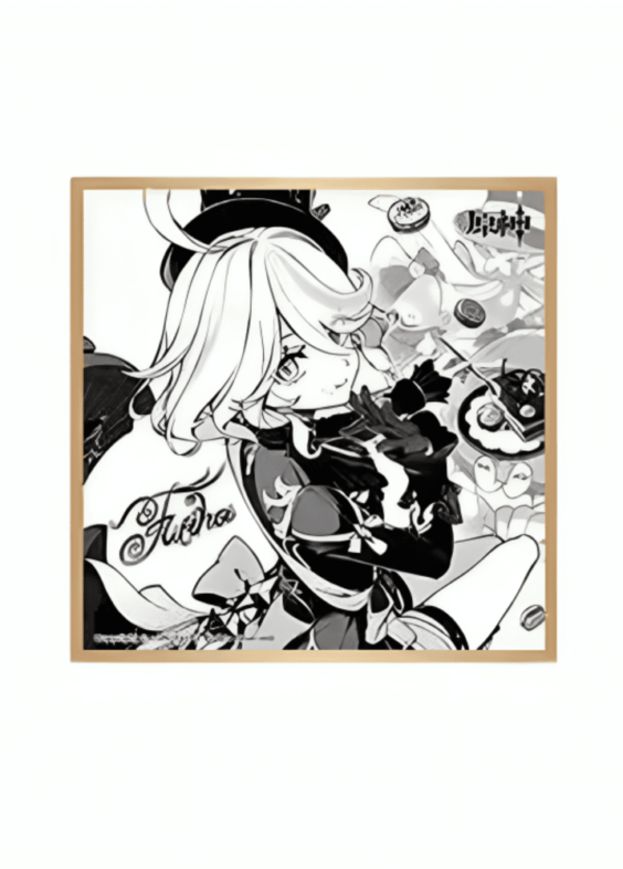 Anime Genshin Impact Furina Black And White Shikishi Board
