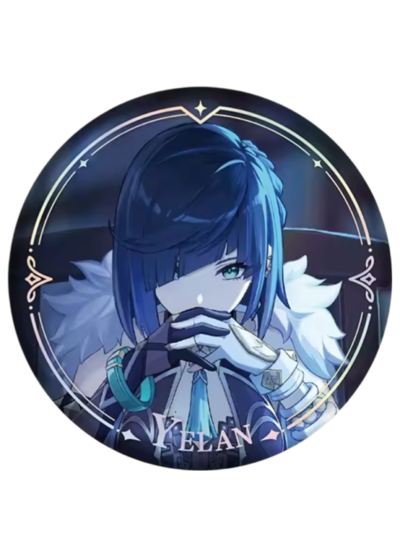 Anime Genshin Impact Yelan Original Authentic Badge