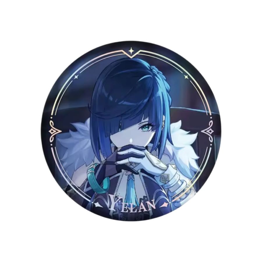 Anime Genshin Impact Yelan Original Authentic Badge