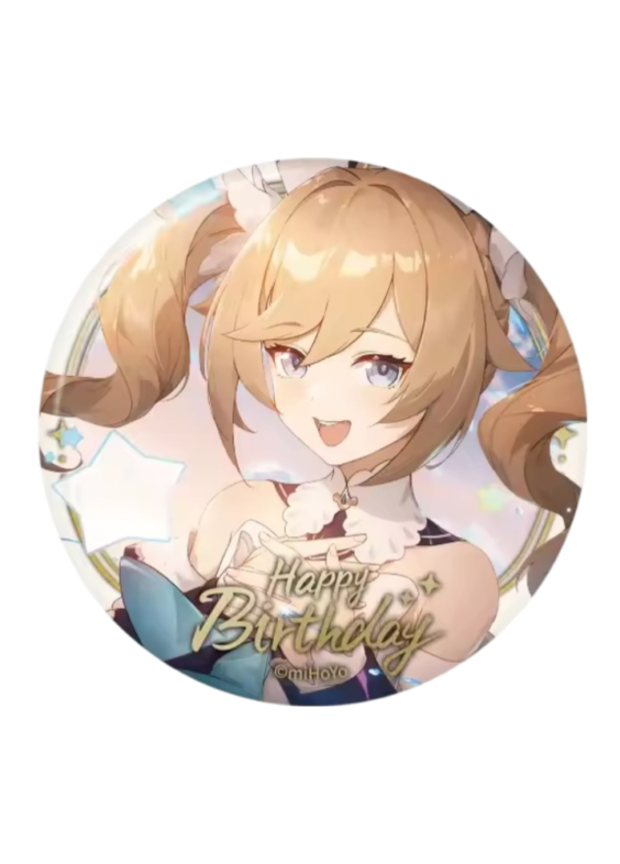 Genshin Impact Barbara Anime Happy Birthday Print Badge