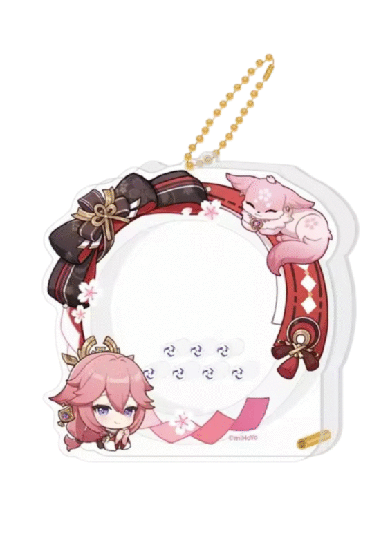 Anime Genshin Impact Yae Miko Acrylic Storage Keychain