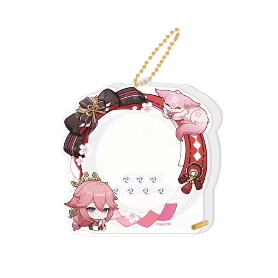 Anime Genshin Impact Yae Miko Acrylic Storage Keychain Anime Genshin Impact Yae Miko Acrylic Storage Keychain