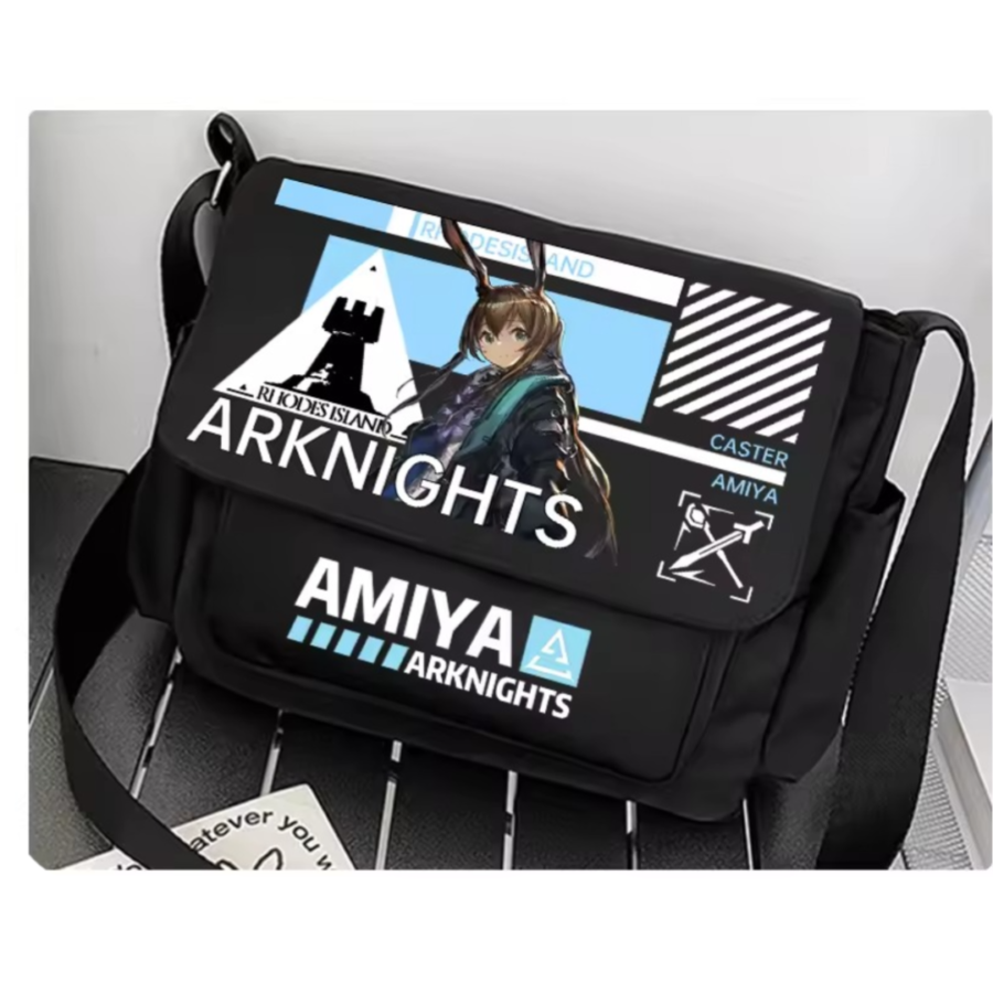 Anime Arknights Amiya Black Shoulder Bag