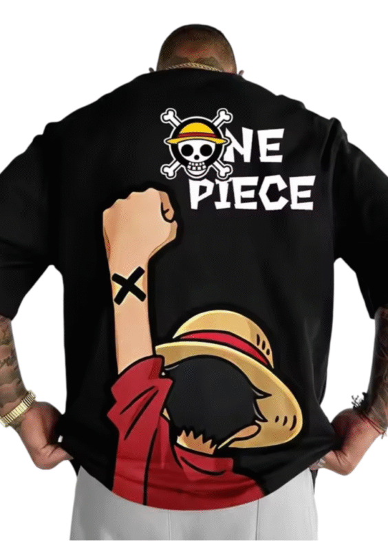Anime One Piece Monkey D. Luffy Polyester T-Shirt