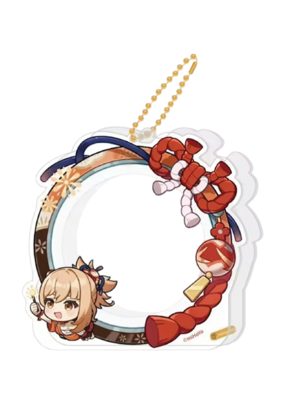 Anime Genshin Impact Yoimiya Acrylic Storage Keychain