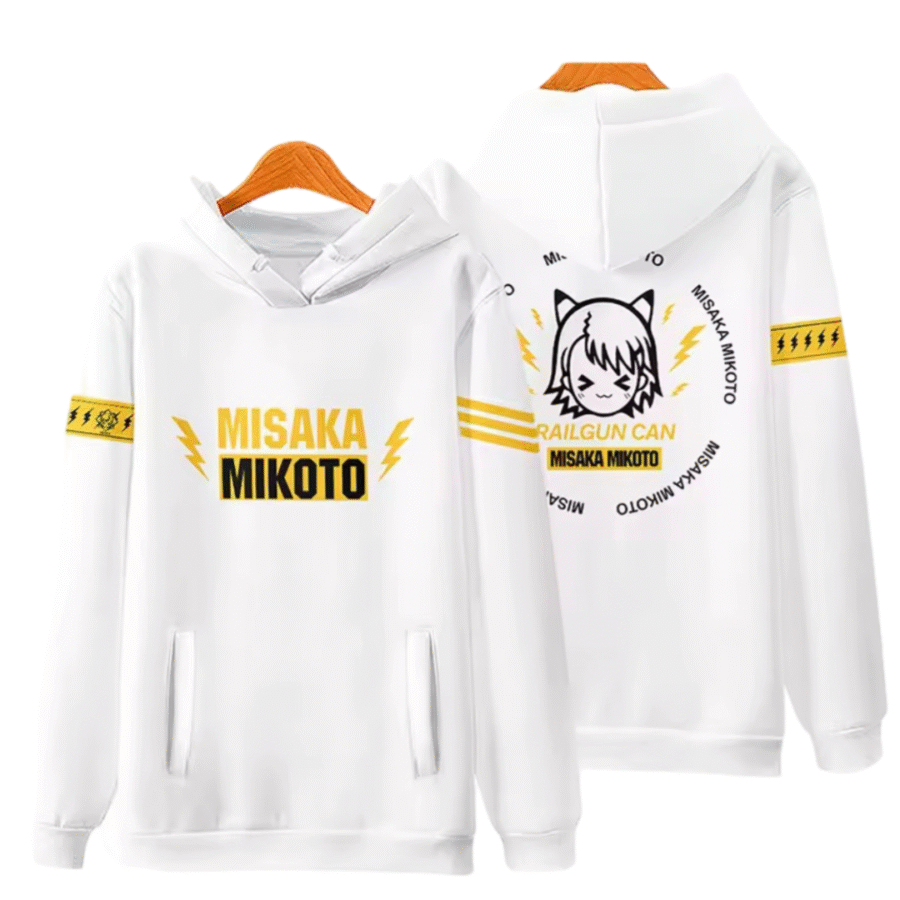 Anime A Certain Magical Index Mikoto Misaka White Hoodie Anime A Certain Magical Index Mikoto Misaka White Hoodie
