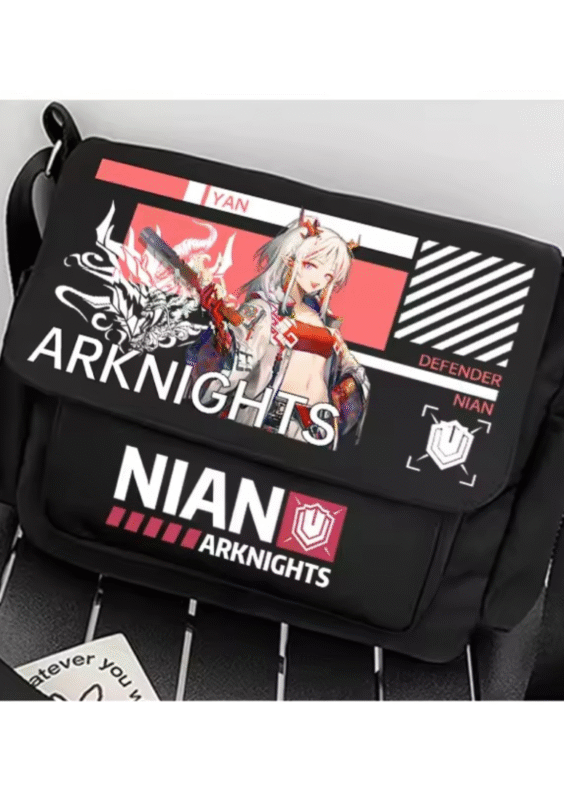 Anime Arknights Nian Black Shoulder Bag