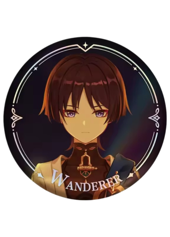 Anime Genshin Impact Wanderer Original Authentic Badge