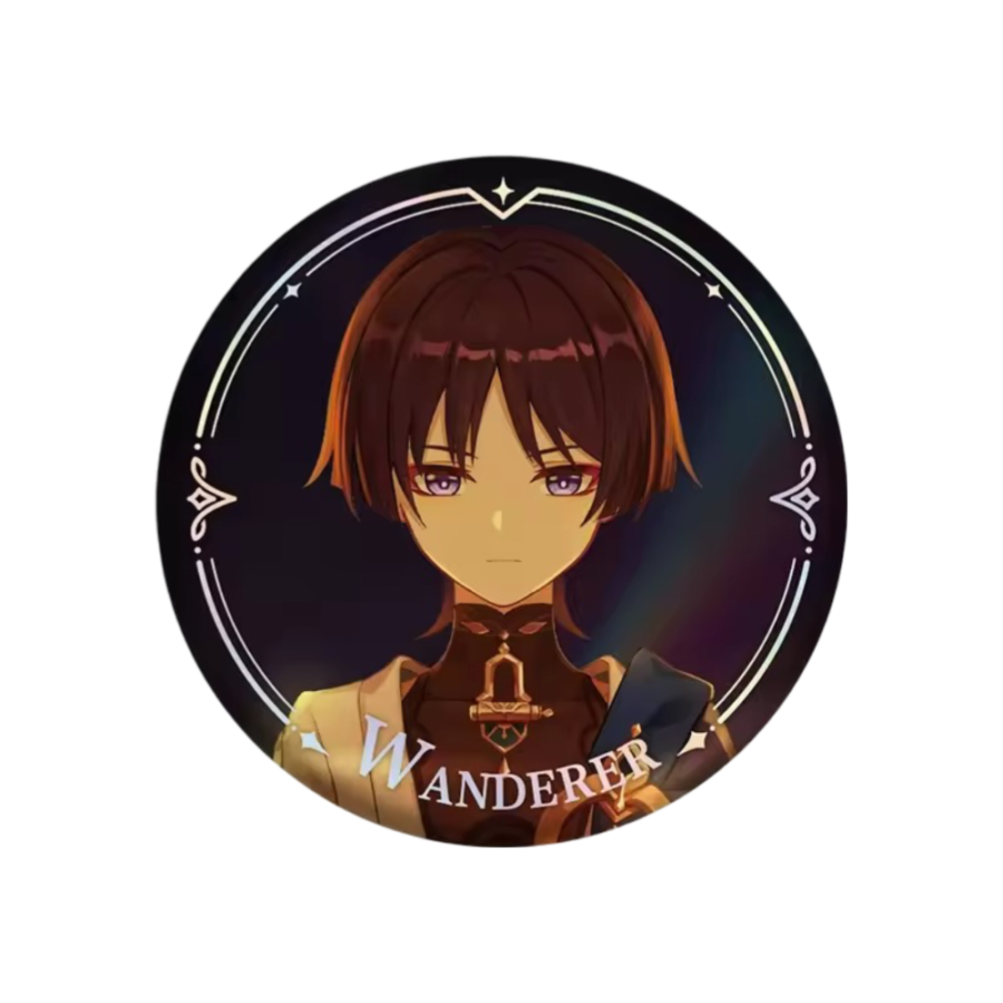 Anime Genshin Impact Wanderer Original Authentic Badge