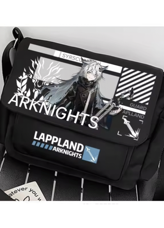 Anime Arknights Lappland Black Shoulder Bag