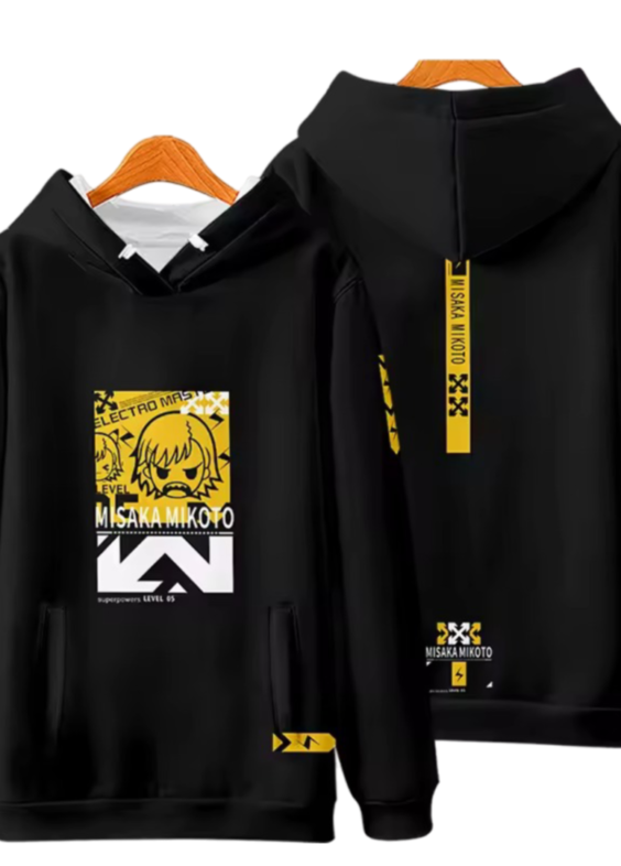 A Certain Magical Index Anime Mikoto Misaka Black Hoodie