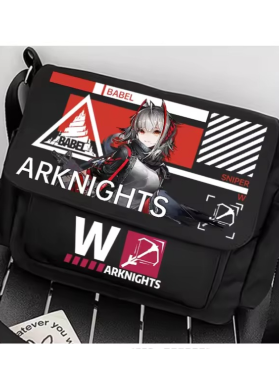 Anime Arknights W Black Shoulder Bag