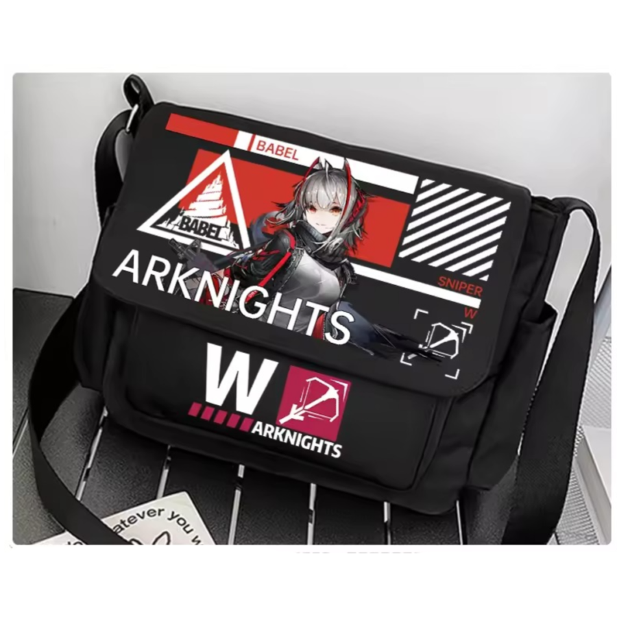 Anime Arknights W Black Shoulder Bag