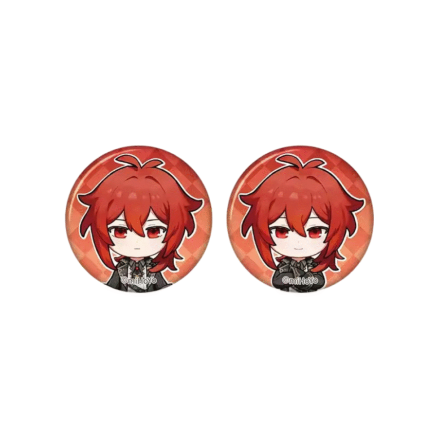 Anime Genshin Impact Diluc Badge Anime Genshin Impact Diluc Badge