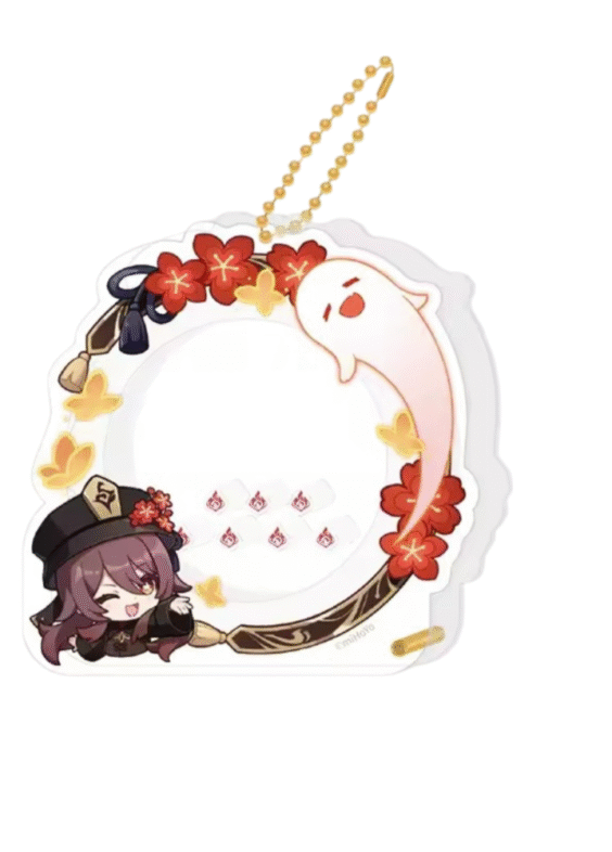 Anime Genshin Impact Hu Tao Acrylic Storage Keychain