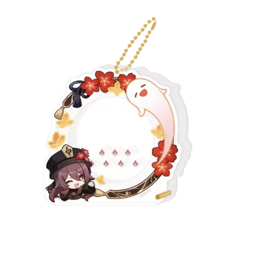Anime Genshin Impact Hu Tao Acrylic Storage Keychain Anime Genshin Impact Hu Tao Acrylic Storage Keychain